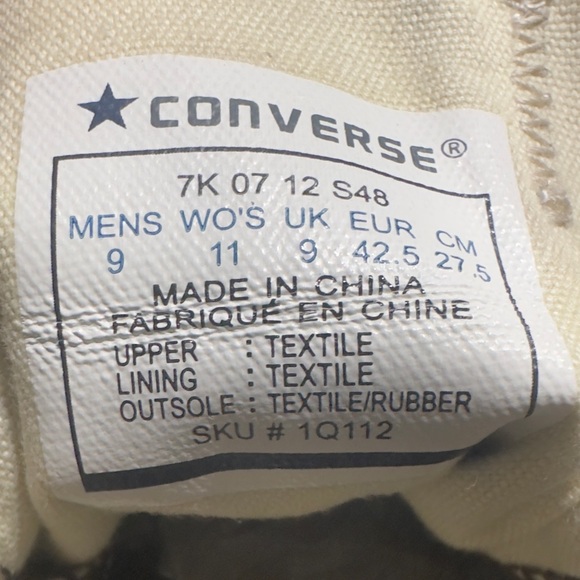 Size 9M- 11W Converse Chuck Taylor All Star Spec Ox Chocolate - Picture 9 of 9